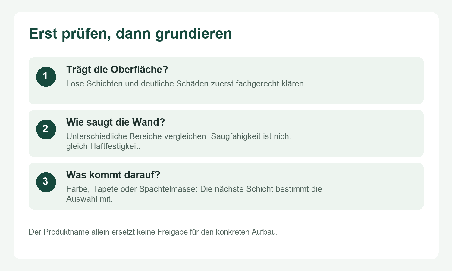 Tiefengrund oder Haftgrund: 7 wichtige Tipps zur Wahl 2 Tiefengrund oder Haftgrund: Tragfähigkeit, Saugverhalten und nächste Beschichtung prüfen